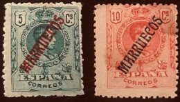 España Marruecos 1914 Mi:ES-MA 2/3, Sn:ES-MA 28/29, Yt:ES-MA 39/40 ** - Spanisch-Marokko