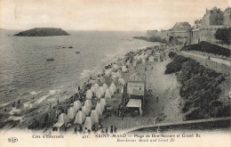 FRANCE - Côte D'Emeraude - Saint Malo - Vue Sur La Plage De Bon Secours Et Grand Bé - Animé - Carte Postale Ancienne - Saint Malo