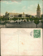Postcard Krakau Kraków Tuchhallen/Sukiennice Und Rathausturm 1908 - Polen
