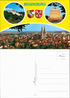 Ansichtskarte Regensburg Walhalla, Befreiungshalle, Panorama Mit Dom 1995 - Regensburg