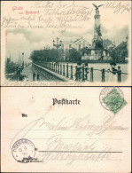 Ansichtskarte Ruhrort-Duisburg Straße - Restaurant Otto Janssen 1899  - Duisburg