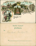 Litho AK Hannover Tivoli, Georgstraße, Krieger-Denkmal, Tandem Fahrrad 1900  - Hannover