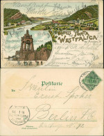 Litho AK Porta Westfalica Kaiser-Wilhelm-Denkmal - Porta Westfalica 1899  - Porta Westfalica