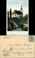 Postcard Reichenau In Sachsen Bogatynia Kirche Und Straße 1908 - Schlesien