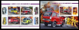 Guinea Bissau 2023 Fire Engines. (317) OFFICIAL ISSUE - Sapeurs-Pompiers