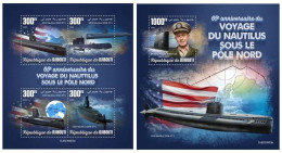 Djibouti 2023 65th Anniversary Of The Voyage Of The Nautilus To The North Pole. (603) OFFICIAL ISSUE - Sous-marins