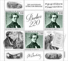 Djibouti 2023 220th Anniversary Of Hector Berlioz.  (615) OFFICIAL ISSUE - Música