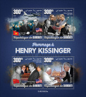 Djibouti 2023 Tribute To Henry Kissinger. Pope John Paul II. (620a) OFFICIAL ISSUE - Papes