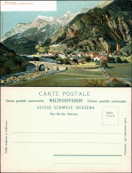 Ansichtskarte Amsteg-Silenen Stadtpartie Dund Gotthardbahn 1909  - Other & Unclassified