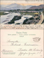 Postcard Valparaíso Río Aconcagua - Haltepunkt 1907  - Cile
