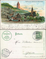 Kelbra (Kyffhäuser) Künstlerlitho: Kyffhäuser Und Wirtschaft 1904  - Kyffhaeuser