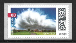 Germany 2021 Atmosferic Events - Storm Thunderstorms Selfadhesive Stamp From Roll MNH (with Number At Back) - Ungebraucht