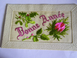 CPA - Carte Brodée - Bonne Année - 1916 - SUP (HT 36) - Bestickt