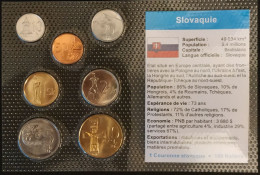 SLOVAQUIE - SLOVAKIA - SERIE DE 7 PIECES DIFFERENTES - 1 - 2 - 5 - 10 KORURA - 10 - 20 - 50 HALIEROV - Slowakije