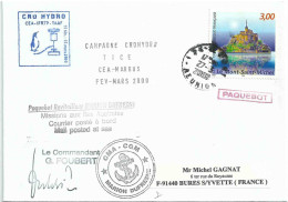 YT 3165 Mont Saint Michel - Posté à Bord Du MD - Paquebot - Le Port - La Réunion - 27/03/2000 - Cartas & Documentos