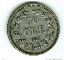 Schweden 50 Öre 1877 Silber Ss-vz   #m83 - Suède