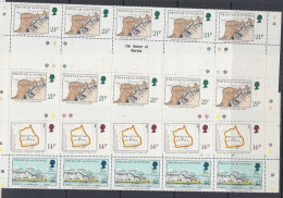 Tristan Da Cunha 1981 Early Maps 3v Strip Of 5 Gutter ** Mnh (TDC168) - Tristan Da Cunha