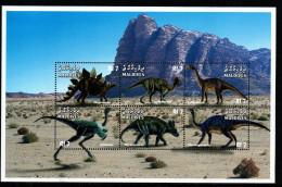 Malediven 1999 - Mi.Nr. 3261 - 3266 Kleinbogen - Postfrisch MNH - Tiere Animals Dinosaurier Dinosaurs - Préhistoriques
