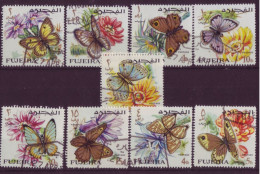 Asie - Fujeira - Papillons - 9 Timbres Différents - 7084 - Fujeira