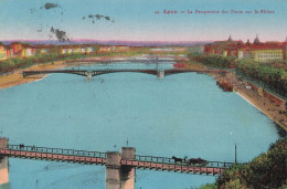 FRANCE - Lyon - La Perspective Des Ponts Sur Le Rhône - Carte Postale Ancienne - Otros & Sin Clasificación