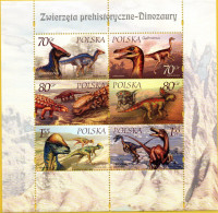 Polen 2000 - Mi.Nr. Block 139 - Postfrisch MNH - Tiere Animals Dinosaurier Dinosaurs - Préhistoriques