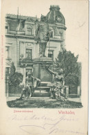 Bismarckdenkmal Wiesbaden Reliefkarte Gl1900 #105.079 - Politicians & Soldiers