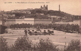 FRANCE - Lyon - La Place Bellecour Et Côteau De Fourvière - Carte Postale Ancienne - Andere & Zonder Classificatie