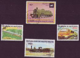 Afrique - Haute-Volta - Locomotives - 4 Timbres Différents - 7096 - Opper-Volta (1958-1984)