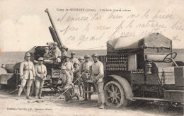 France - Militaria - Camps De Sissonne - Artillerie Contre Avions - Carte Postale Ancienne - Canon - Carte Carnet - Equipment