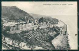 Imperia Ventimiglia Panorama Spiaggia Cartolina RT1876 - Imperia