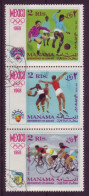 Asie - Manama - Mexico 1968 - Olympic Games - Bande De 3  Timbres Différents - 7102 - Manama