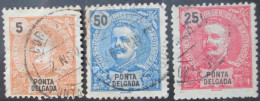 Ponta Delgada( 3 Timbres ) - OBLITERE - Ponta Delgada