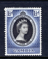 GAMBIA - 1953 QUEEN ELIZABETH II CORONATION STAMP FINE MOUNTED MINT MM * SG 170 - Gambie (...-1964)