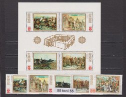 1971 Art Historical Paintings (Mi- 2075/79+Bl. 31) 5v.+S/S -MNH Bulgaria / Bulgarie - Unused Stamps