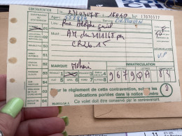 Timbre Amende.T.A 50 F FISCAL. FISCAUX.Contravention.-stationnement Mehari , Toulon, Méhari - Cartas & Documentos