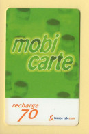 Mobicarte : Recharge 70 / OLA (Chiffres Orange) Nouveau Logo :06/2003 : France Télécom (voir Cadre Et Numérotation) - Cellphone Cards (refills)