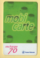 Mobicarte : Recharge 70 (Chiffres Roses) 12/2002 : France Télécom (voir Cadre Et Numérotation) - Mobicartes