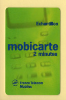 Mobicarte : Echantillon 2 Minutes : France Télécom : 12/1998 (voir Cadre Et Numérotation) - Mobicartes