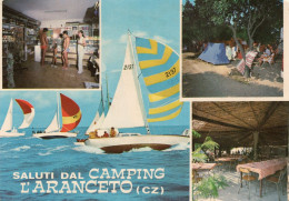 CARTOLINA ITALIA CATANZARO DAVOLI MARINA CAMPING L' ARANCETO SALUTI VEDUTINE Italy Postcard ITALIEN Ansichtskarten - Catanzaro