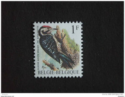 Belgie Belgique Belgium 1990 Vogel Oiseau Buzin Bonte Specht Pic Epeichette Witte Gom 2349 Yv 2349 MNH ** - 1985-.. Oiseaux (Buzin)