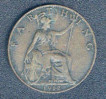 Großbritannien, Farthing 1912 - B. 1 Farthing