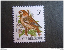 België Belgique Belgium 1985 Appelvink Gros-becvogel Oiseau Buzin Grijze Gom 2189GG Yv 2186a MNH ** - 1985-.. Vogels (Buzin)