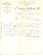 FACTURE.30.GARD.NIMES.DISTILLERIE D'ESSENCES.FABRIQUE D'UILE D'AMANDE DOUCE.HERBORISTERIE.A.DUCROS & ROLLAND FILS. - Elektrizität & Gas