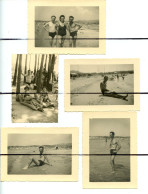 5 PHOTOGRAPHIES  . Men. Boy . Homme Torse Nu En Slip De Bain . Vacance, Mer, - Anonieme Personen