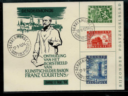 Série 823/5 Sur Doc. Du 17/09/1950 DENDERMONDE - Franz Courtens - Lettres & Documents
