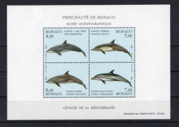 1992 MONACO BF 54 MNH ** Protezione Dell'ambiente Marino, Cetacei Del Mediterraneo - Blocks & Sheetlets