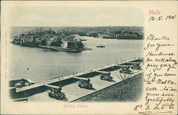 MALTA - SALUTING BATTERY . EDIT STENGEL & CO. - MAILED 1901  (18193) - Malte