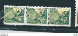 N° 657 (x3) Gorges Kantara Timbre Algérie (1977) Oblitéré - Algeria (1962-...)