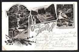 Vorläufer-Lithographie Wernigerode, 1894, Restaurant Zur Steinernen Renne, Steinerne Renne  - Wernigerode
