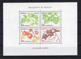 1981 MONACO BF 18 MNH ** Le 4 Stagioni, Diospyros Kaki - Blocks & Kleinbögen